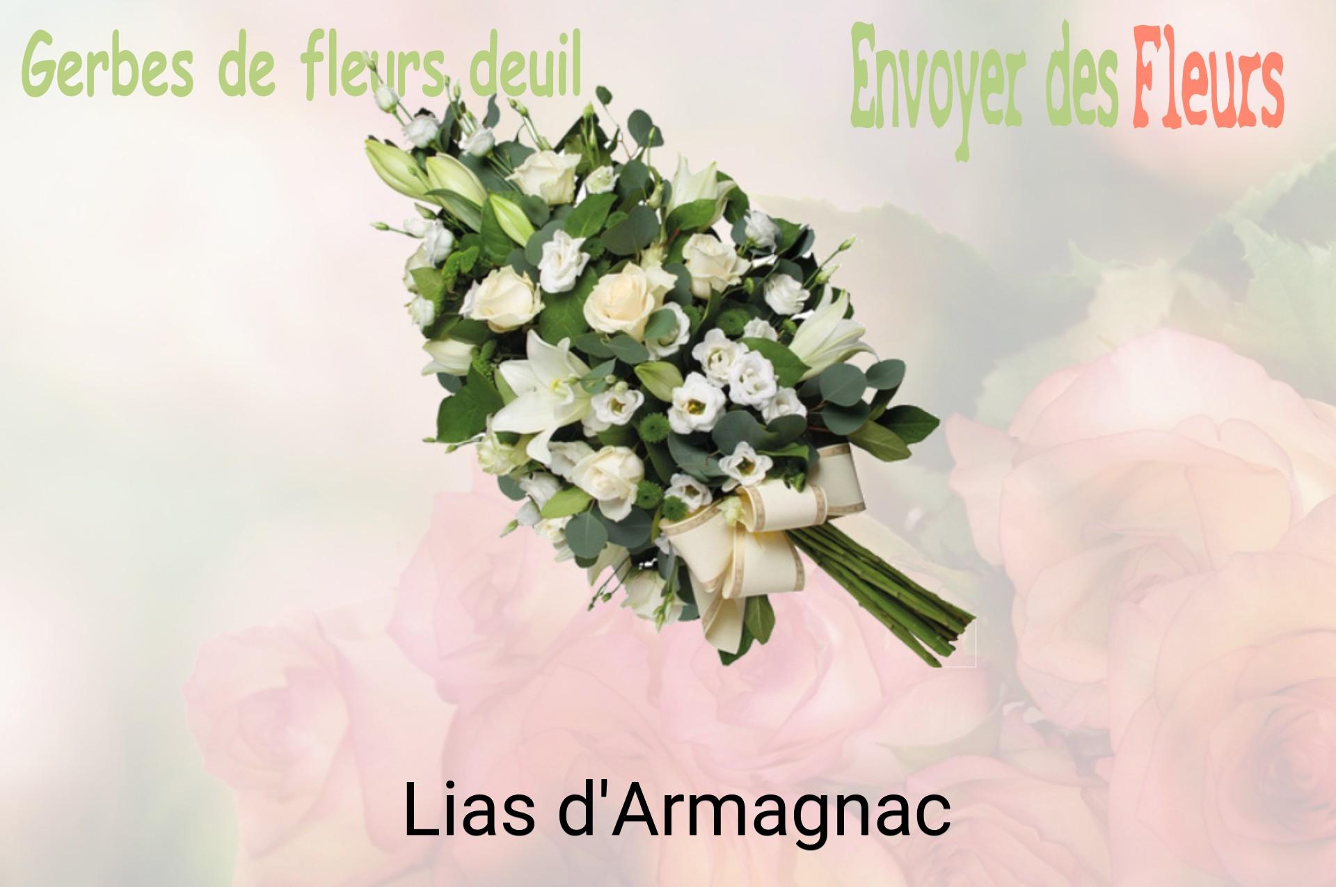 Gerbe de fleurs de deuil livrée à Lias-d'Armagnac
